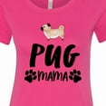 thumbnail image 4 of Inktastic Pug Mama with Paw Prints Women's T-Shirt, 4 of 5