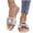 Beige, variant on Fnooota Women's Flat Sandals, Non-slip Open Toe Slip On Fashion Summer Shoes Brown Size 9