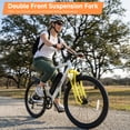 thumbnail image 6 of M2601 26" Electric Bike for Adults, 750W Peak Motor 48V Removable Battery Ebike, 7-Speed, Shock Absorption, 35 Miles Range, 20MPH Max Speed, Dual Disc Brakes, Orange, 6 of 10