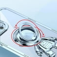 thumbnail image 4 of Étui de Téléphone 6D Électroplaquée Compatible avec iPhone TP Max Transparente Support Anneau Astronaute Couverture Protectrice pour iPhone TP Max Blanc, 4 of 7
