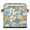 Multicolor 3, variant on CURLYOOT Geometric Boho Flower Cube Storage Bin, 11 Inch Storage Cube Fabric Bin for Shelves, Foldable Clothes Organizer Baskets with Leather Handle for Closet Home