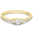 thumbnail image 4 of SuperJeweler Three Diamond Plus Promise Ring In Yellow Gold For Women, 4 of 8