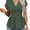 Green, variant on Women's Elegant Peplum Tops Wrap V Neck Cap Sleeve Stretchy Ruched Ruffle Dressy Casual Summer Blouses Shirts