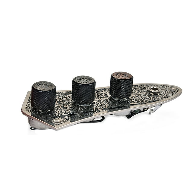 Soidarity Pastillas de bajo eléctrico fuerte de circuito de bajo de hierro con patrón decorativo clásico tallado duradero accesorio de bajos Accesorios para instrumentos musicales