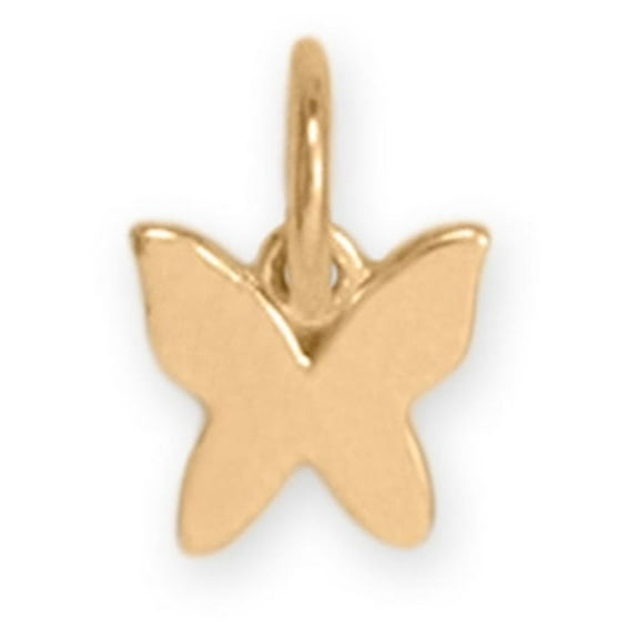 14k Yellow Gold Tiny Butterfly Charm for Charm Bracelet or Necklace