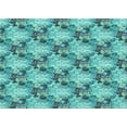 thumbnail image 1 of Ahgly Company Machine Washable Indoor Rectangle Transitional Turquoise Green Area Rugs, 6' x 9', 1 of 7