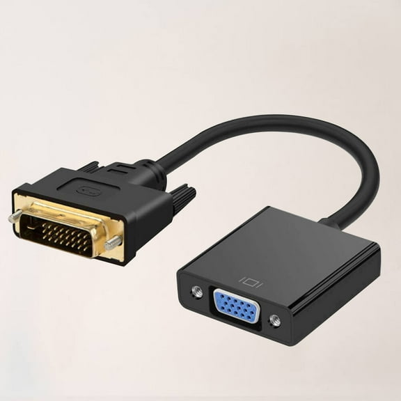 FRCOLOR DVI Male to VGA Female Video Converter Adapter DVI  1 25 Pin DVI-D to VGA Adapter Cable for TV Computer Laptop (Black)