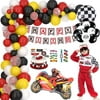 YANSION Boys' Birthday Party Decorations Race Cars Party Decorations, Race Car Birthday Decorations Cars Party Supplies, Racing Car Balloon Garland kit