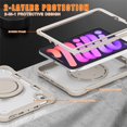 thumbnail image 6 of SaniMore Case for iPad Mini 6 8.3", with Shoulder Strap Pencil Slot Hybird PC TPU Back Cover 360° Ratating Handle Bracket Shockproof Anti-fall Rugged Kids Shell, Khaki, 6 of 18
