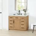 thumbnail image 3 of Gavino 42" Wood Vanity in Light Brown with Composite Stone Top no Mirror, 3 of 16