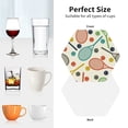 thumbnail image 6 of Fuzoiu Racket and Tennis Ball Print Leather Coasters Set,Drink Coasters Set of 4,for Tabletop Protection, Durable PVC Coasters,Home Décor and Housewarming Gift-Hexagon, 6 of 6