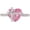 Pink, variant on Dainty Cute 925 Silver Pink Heart Shaped Zircon Ring Bow Tie Ring for Women Anniversary Wedding Engagement Promise Rings CZ Diamond Eternity Band Opening Adjustable Ring (Pink)
