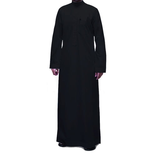 High Quality Daffah Thobe Winter - Luxury Saudi Dishdasha - Black