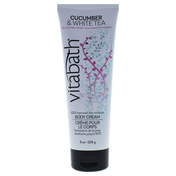 Cucumber and White Tea Body Cream by Vitabath for Unisex - 8 oz Body Cream