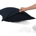thumbnail image 3 of BedDecor 100% Egyptian Cotton 600TC 2PC Pillow Sham Solid Navy Blue Queen, 3 of 4