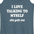 thumbnail image 3 of Instant Message - I Love Talking To Myself - Women's Racerback Tank Top, 3 of 6