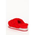 thumbnail image 3 of Rasolli Faux Fur Rhinestone Platform Plush Slide Sandal 20446, 3 of 6