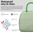 thumbnail image 3 of Lunch Bag Lunch Box for Women Reusable Insulated Lunch Cooler Bags,Large Capacity for Work Travel Picnic,Water-Resistant Green Geometry Lunch Tote Bag Gifts for Woman Mom Green, 3 of 6