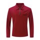 thumbnail image 2 of Camiseta de manga larga con solapa para hombre - Camisetas lisas informales para las fiestas - Tejido de poliéster - Tallas S-XXXL, 2 of 2