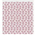 thumbnail image 3 of Ambesonne Piglet Shower Curtain, Pigs Polka Dots Lines, 69"Wx75"L, Grey Pink, 3 of 5
