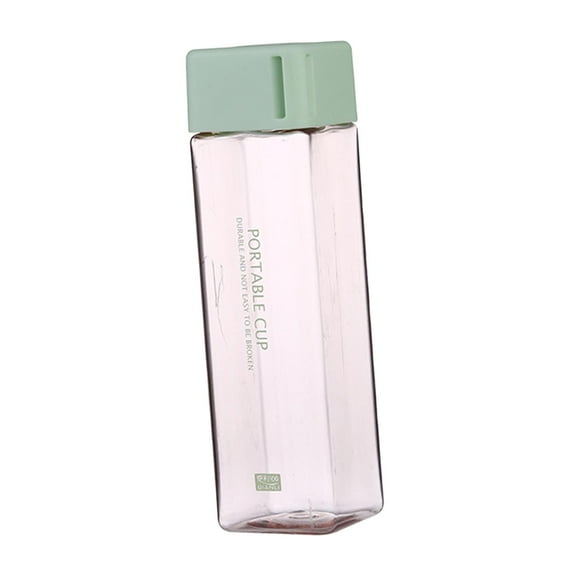 Portable Square Clear Water Bottle 480ml Water Cup Resistant Easy