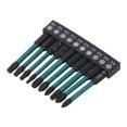 thumbnail image 1 of 1/4 Po 10 Pcs Embout de Tournevis Hexagonal Noir Phosphaté S2 Acier Alliage Résistant aux Chocs, 1 of 7