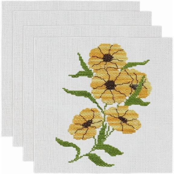 4 Pcs Plastic Stitch Cloth 14 Count 11.8x11.8 Inch WhiteSmoke Aida Fabric Embroidery Sewing Supplies for DIY
