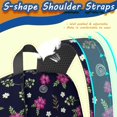thumbnail image 5 of Pioneer Flower Floral Print Pattern 17" School Backpacks for Teens,Waterproof Oxford Fabric,S-Shape Padded Straps for School,Travel,Hiking,Camping, 5 of 5