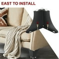 thumbnail image 4 of Uxcell Metal Furniture Legs Triangle Furniture Feet DIY Replacement Leg Modern Style Black 3.94 Inch, 4 of 5