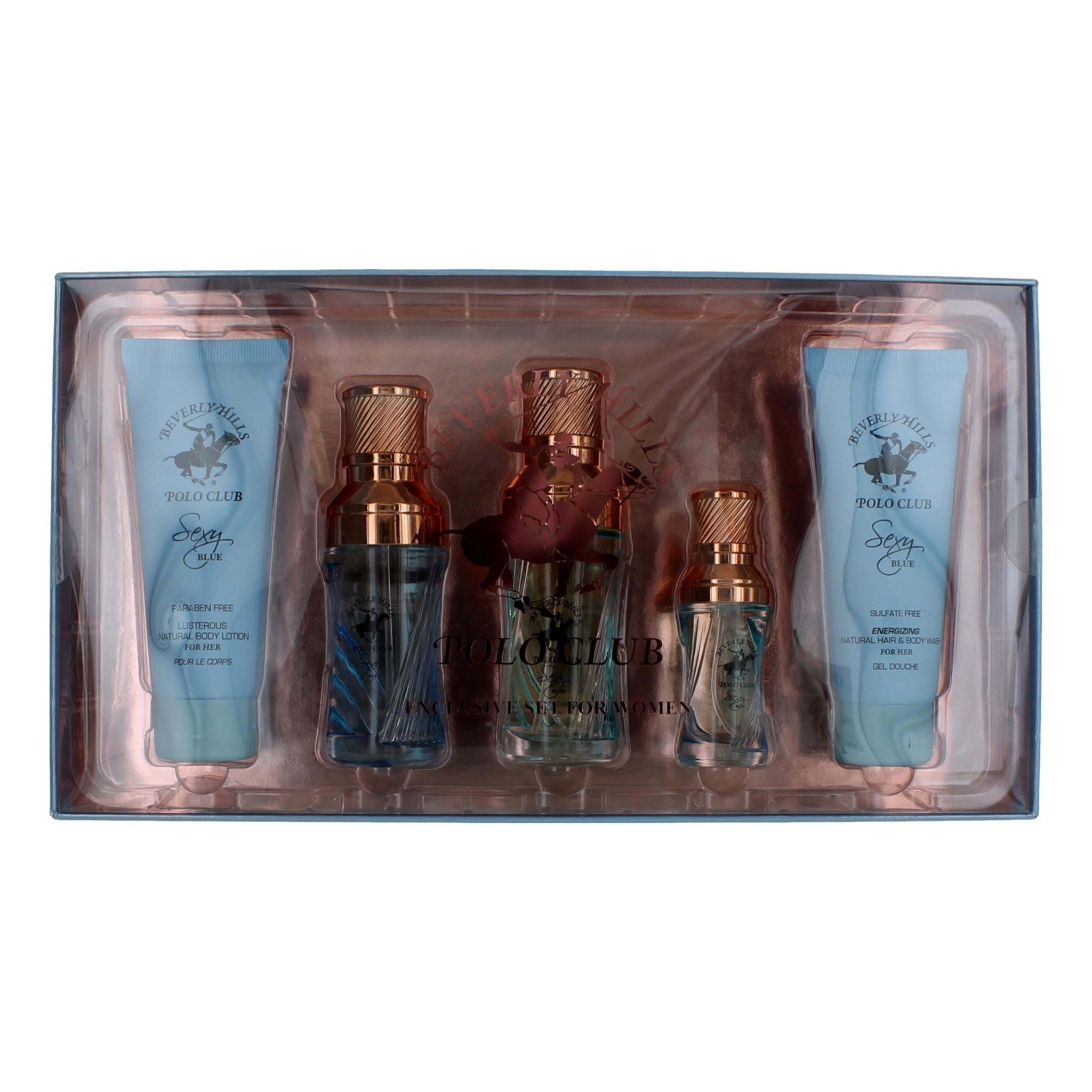 Beverly Hills Polo Club Sexy Blue, 5 Piece Gift Set for Women
