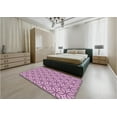 thumbnail image 5 of Ahgly Company Machine Washable Indoor Square Transitional Violet Purple Area Rugs, 5' Square, 5 of 7