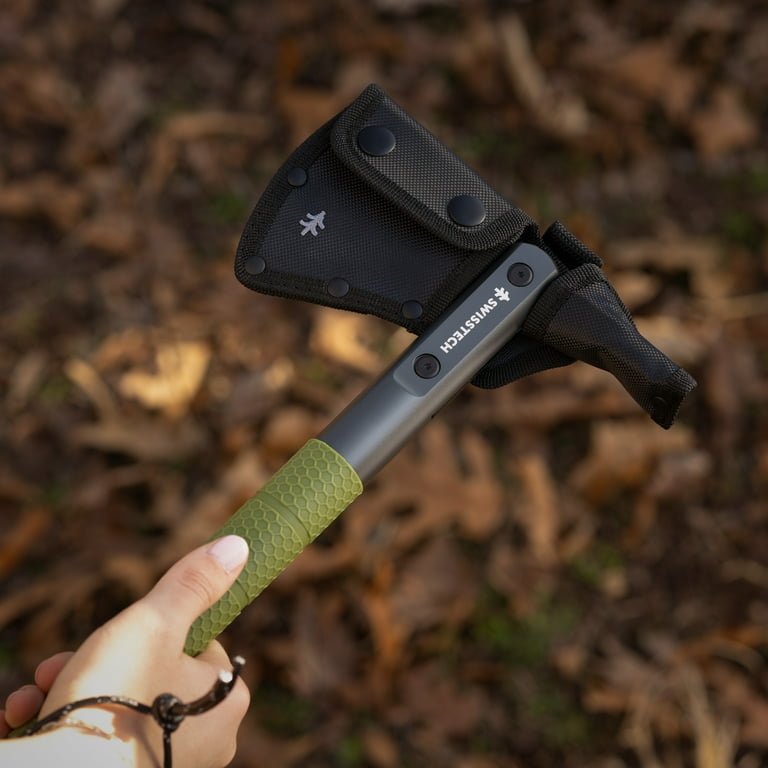 Swiss Tech Beilwerk Camping Hatchet, Stainless Steel Head