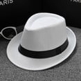 thumbnail image 1 of New Design Unisex Straw Fedora Sun Hat Panama Trilby Crushable Mens Ladies Foldable Travel, 1 of 5