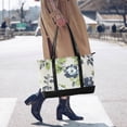 thumbnail image 4 of FORMRS Canvas Laptop Tote Bag for Women with 15.6" Computer Compartments Shoulder Handbag, Light Floral Pattern, 4 of 7