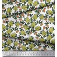 thumbnail image 3 of Soimoi Velvet Fabric Leaves & Floral Block Decor Fabric Printed Yard 58 Inch Wide, 3 of 3
