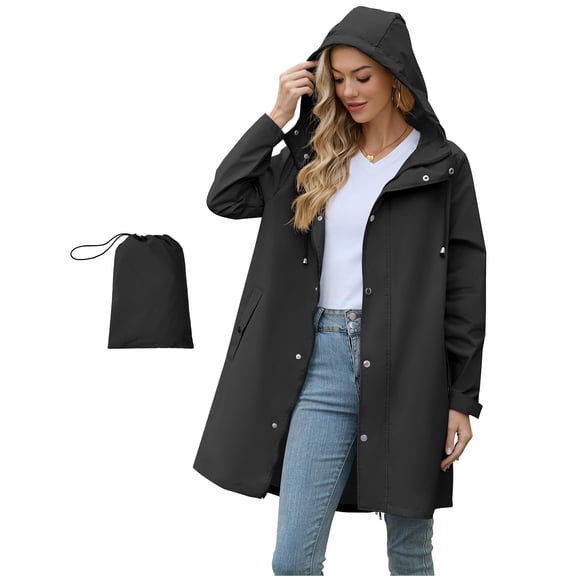 You Are Awesome Waterproof Rain Jacket Women with Hood Lightweight Packable Rain Coats for Adults Cropped Anorak Windbreaker Colorblock Active Outdoor Golf Jackets Khaki XXL