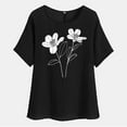 thumbnail image 4 of Lumivie Boho Summer Tops For Women Over 40 Dressy Tshirts Shirts For Women Short Blouses For Women Casual Petite Womens T Shirts Pack, 4 of 6
