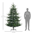 thumbnail image 3 of HOMCOM 7.5' Artificial Christmas Tree with Hinge Design Green, 3 of 9