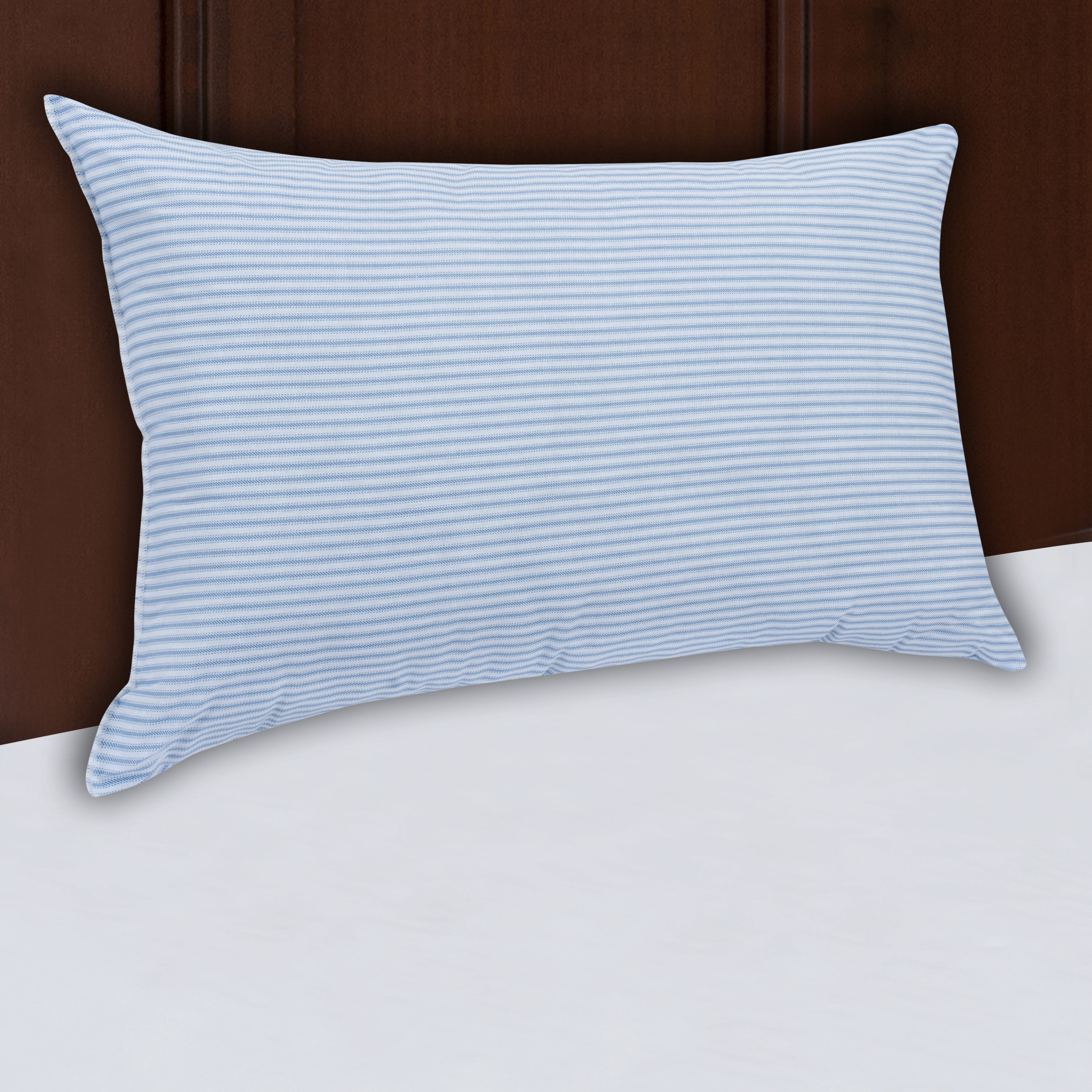 Mainstays HUGE Pillow 20" x 28" in Blue and White Stripe Set of 2 