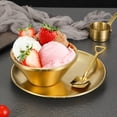 thumbnail image 3 of Shaved Ice Bowl Set Korean Style Dessert Bowl Stainless Steel Salad Bowl Small Ice Cream Cups Household Fruit Bowl for Snacks, 3 of 7