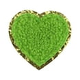thumbnail image 4 of Green Heart Embroidered Patch, Cloth Iron-On Decal for Garment DIY Home Decoration B, 4 of 4