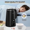 thumbnail image 5 of Nut Milk Maker Machine, 28oz 8-in-1 Automatic Silent Soy Milk Maker for Homemade Almond Oat Coconut & Plant-Based Drinks with Delay Start Keep Warm Self-Cleaning Boil Water Black, 5 of 6