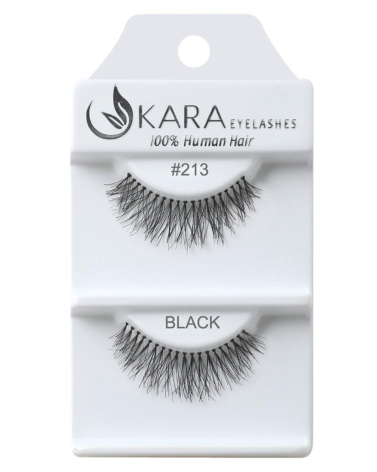 Human Hair Eyelashes - 213 (Pack of 12), Kara Eyelashes are made with 100% human  hair By BcTlyInc