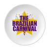 Brazilian Carnival Passion Plate Decorative Porcelain Salver Tableware Dinner Dish