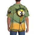 thumbnail image 3 of Fotbe Quirky Cartoon 123 Camisa Estampada de Manga Corta para Hombre, Casual de Verano, Estilo Playero, Sin Arrugas-X-Large, 3 of 5