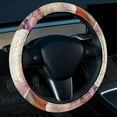 thumbnail image 2 of Alpaca 14.5 Inch Printing PVC Leather Car Wheel Cover Steering Wheel Cover Auto Accessories, 2 of 6