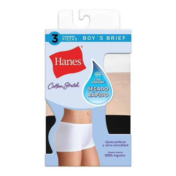 Bóxer Hanes Panties para Mujer, Cotton Stretch Multicolor Piezas