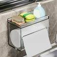 thumbnail image 7 of Shoreew Toilet Tissue Box Storage Organizer with Top Shelf Transparent Large Capacity Wall Mounted Paper Drawer Toilet Roll Paper Storage Rack, 7 of 7