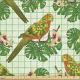 thumbnail image 2 of Ambesonne Philodendron Fabric by the Yard Upholstery, Floral Exotic Parrot, 1 Yard, Pastel Green Multicolor, 2 of 5