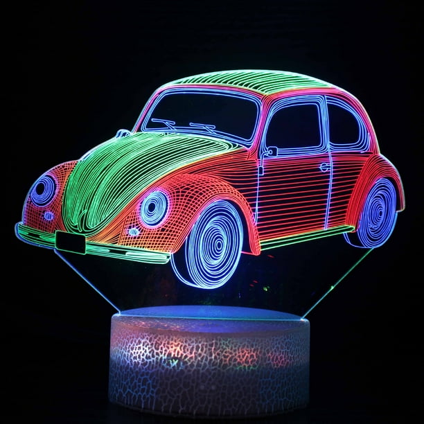 Luz nocturna LED 3D que cambia de color para niños y niños R